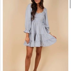 Blue B - smocked mini dress